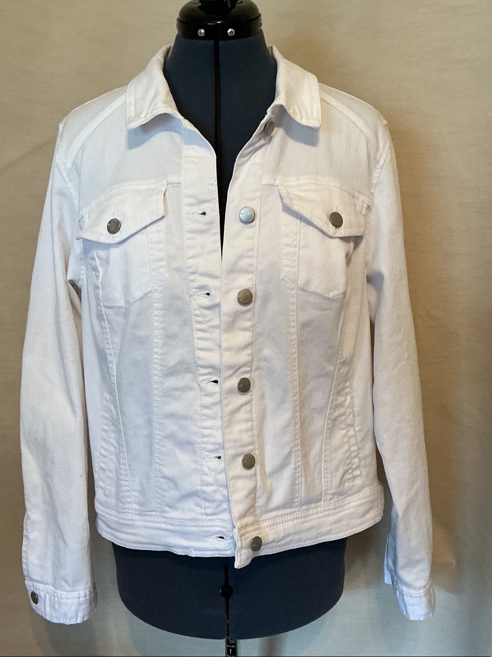 Westport White Jean Jacket - Classic Button-Front